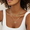 Nelytiya Women's Necklace Gold 18K Gold-Plated Layered Chain Stackable Stainless