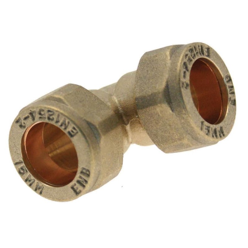 hep® 15mm Brass Compression Elbow for CopperPipe, Plastic Pipe WRAS