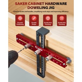 Saker Cabinet Hardware Jig, Cabinet Handle Doweling Template Tool