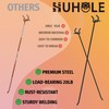 HUHOLE Black Pegboard Hooks 12 Inch, 25PC, Heavy Duty Peg