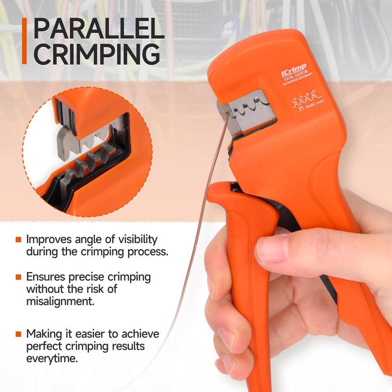 iCrimp Open Barrel Crimper Micro Connector Crimping Tool 0.08-0.5mm² 32-20AWG
