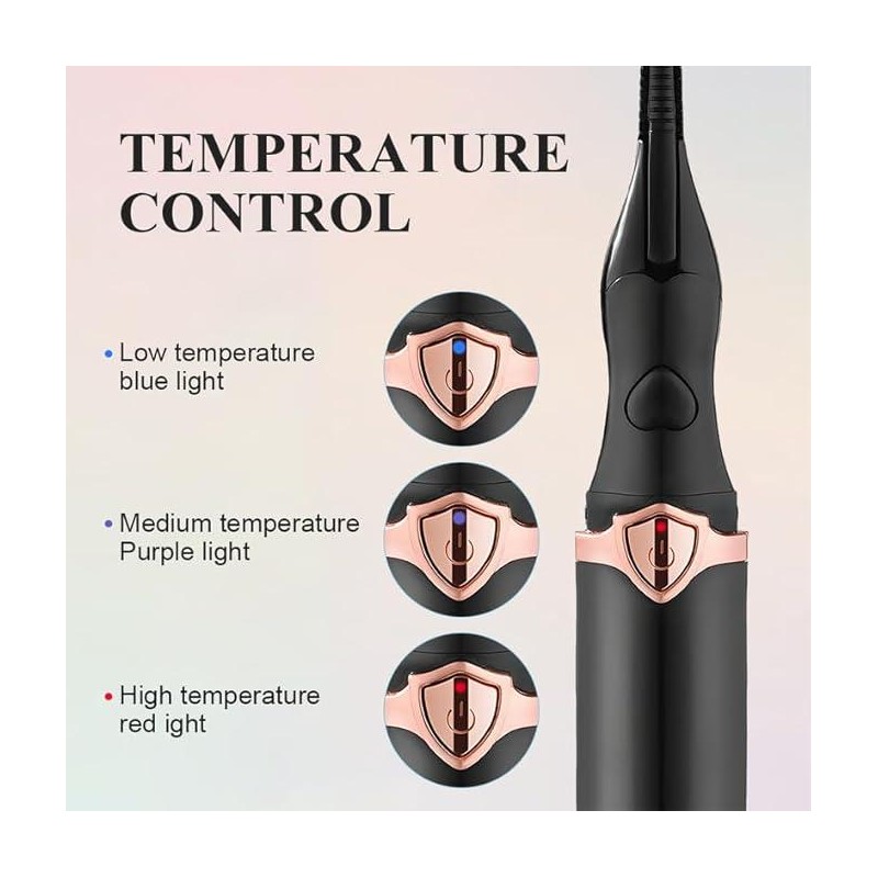 [Best Gifts]Long Lasting Heated Eyelash Curlers, Double-sided Electric Eyelash Curler