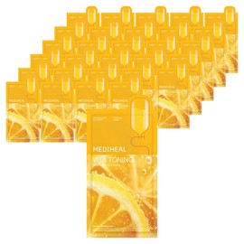 Mediheal Vita Toning Essence Mask Pack 20ml, 1 pack, 75 pieces / 메디힐 비타 토닝 에센스 마스크팩 20ml, 1개입, 75개