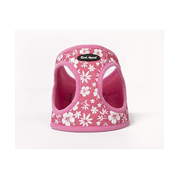 Bark Appeal Canvas/Mesh Hibiscus E-Z Wrap Step-in (Small, Pink Hibiscus)