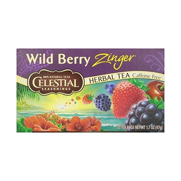 Celestial Seasonings Herb Tea Wild Berry Zingr 20 Bag