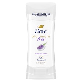 Dove 0% Aluminum Deodorant Stick Non irritating for Underarm Care Lavender and Vanilla Kindest Aluminum free 2.6 oz