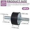UPIQNG M8 Rubber Mounts Anti Vibration Rubber Bobbins Cylindrical Shock