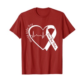 Aids Support Red Ribbon World Aids Day Hiv Aids Awareness T-Shirt