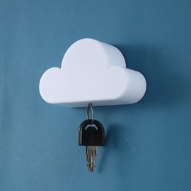 Hsthe Sea Pack of 2 Cloud Key Holder for Wall Strong Magnetic Force Can Hang Multiple Keys