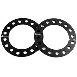 VLAOSCHI Black Forged 8x6.5 8x165.1 8x170 Wheel Spacers 1/4 Inch (6mm) Compatible with Chevy GMC-Ford-Dodge 8 Lug for Sierra Silverado 2500 3500 HD | F250 F350 Super Duty | RAM-2500 3500 - Pack of 2
