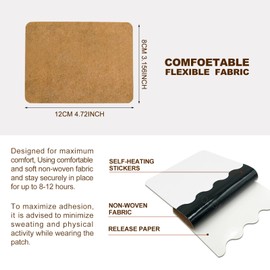 60pcs Self-Heating Ginger Patch for Lymph, Promote Blood Circulation,Shoulder, Neck, Waist, Back, Hand, Foot, Knee & Joint, Hot Compress Pad (12 * 8cm)