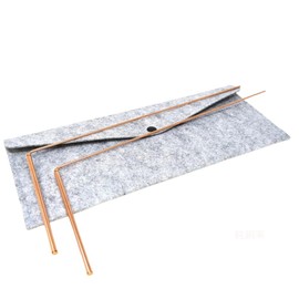 100% Pure Copper Dowsing Rod, Set of 2, Includes Storage Bag, Divination, Pendulum, 12.0 inches (30.5 cm), Copper Dowsing Rod