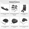 SMALLRIG 2pcs Black Aluminum Alloy 15mm Rod - 20cm 8inch-1051