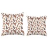 Cow Print Animal Pattern Mixed Brown Throw Pillow