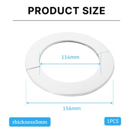 Fledart Rosette Stove Pipe 110 mm Stainless Steel, Chimney Rosette 110 mm, Fireplace Rosette Diameter 114 x 156 x 5 mm, Heat Resistant for Boilers (110 mm, 1 Piece)