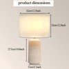 Ceramic Table Lamps Set of 2, White Modern Table Lamp