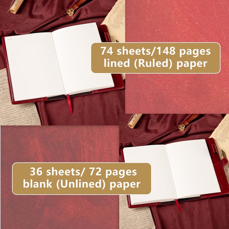 Dragon Leather Journal Notebook, Diary with Combination Lock, Lined/Blank Paper