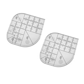 Tbkoly Curved Corner Cutter Quilt Ruler, Acrylic Sewing Curved Corner Cutter Ruler, Sewing Template Patchwork Tool, Pack of 2