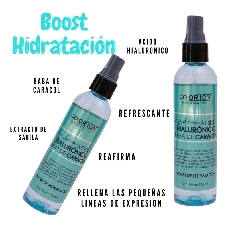Kit De Acido Hialuronico Colorton 4 Pzas Crema Tonico Serum