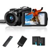 CAMKORY Video Camera Camcorder FHD 2.7K IR Night Vision Kmera