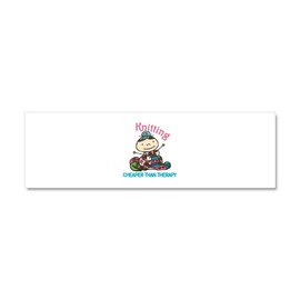 CafePress Knitting Therapy Car Magnet 10 X 3 10" x 3", Bumper Magnet