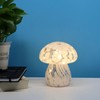 Small Glass Mushroom Table Lamp Night Light Bedside Desk Lamp