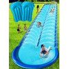 Extra-Wide Backyard Water Slide with Dual Sprayers & 2 Bodyboards