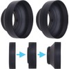 Lens Hood (Rubber Collapsible Design) Compatible with Sony Handycam DCR-SR47