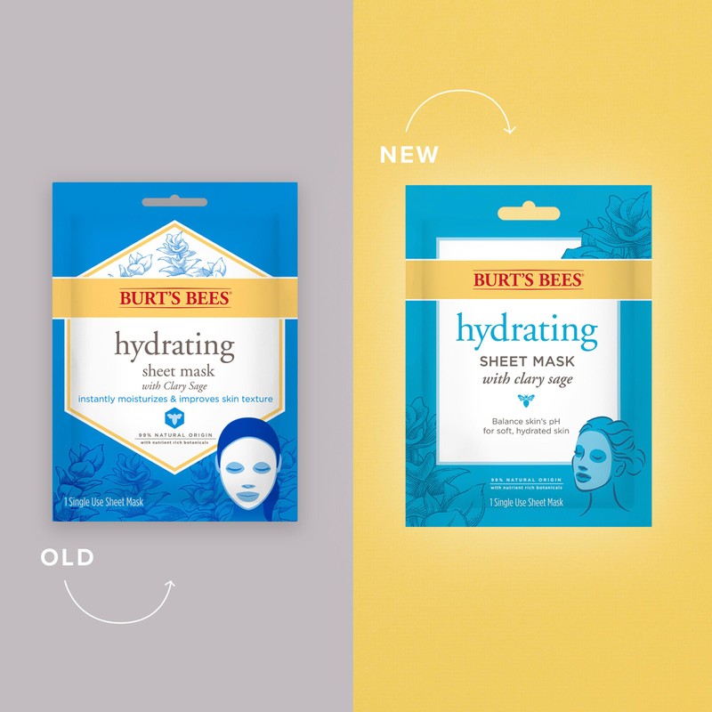 Burt's Bees Hydrating Face Mask with Clary Sage, Single Use