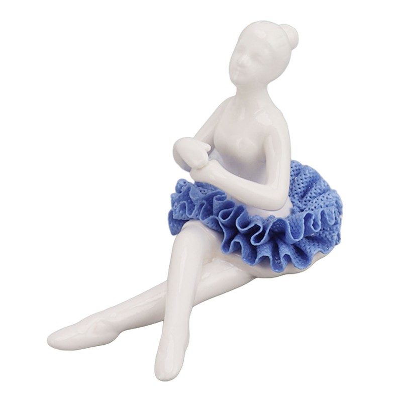 Ballerina Statue Beautiful Relaxed Mood Delicate Ceramic Ballet Dancer Figurine