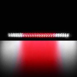 High Mount 3rd Stop Light Compatible with 2004-2015 Nissan Titan, 2005-2016 Nissan Frontier Third Center Cargo Reverse Rear LED Brake Light Bar Taillight (Black Smoke)
