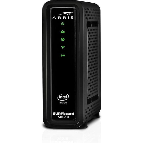 ARRIS Surfboard SBG10-RB DOCSIS 3.0 Cable Modem & AC1600 Dual Band Wi-Fi Router, Approved for Cox, Spectrum, Xfinity & Others (Renewed)