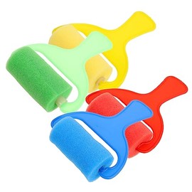 COHEALI 4 Piezas Cepillo de Rodillos para niños Los Rodillos de Pintura Rodillos de Espuma Pintar Esponja Rodillo de Pintura para niños Mini Cepillo de Pintura Rodillo de Espuma Suite