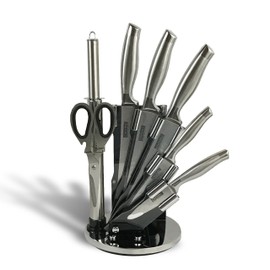 Allgala 8-Piece Premium Quality Stainless Steel Chef Knife set including 7" Cleaver, Morden Contemporary Style, Natural