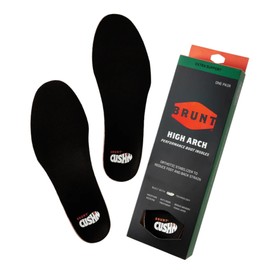 BRUNT BRUNT High Arch CUSH'N Insoles - Comfort Wook Boot Insoles with Added Support - Orthotic Arch Stabilizer - 3/4 Contoured Support Plate - Moisture Wicking - Anti-Odor Treatment