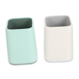 FRCOLOR 2pcs Makeup Brush Organizers Pen Holders for Desk Hair Brush Holder Multi-functional Storage for Makeup Stationery Stable Display Easy Access to Cosmetics