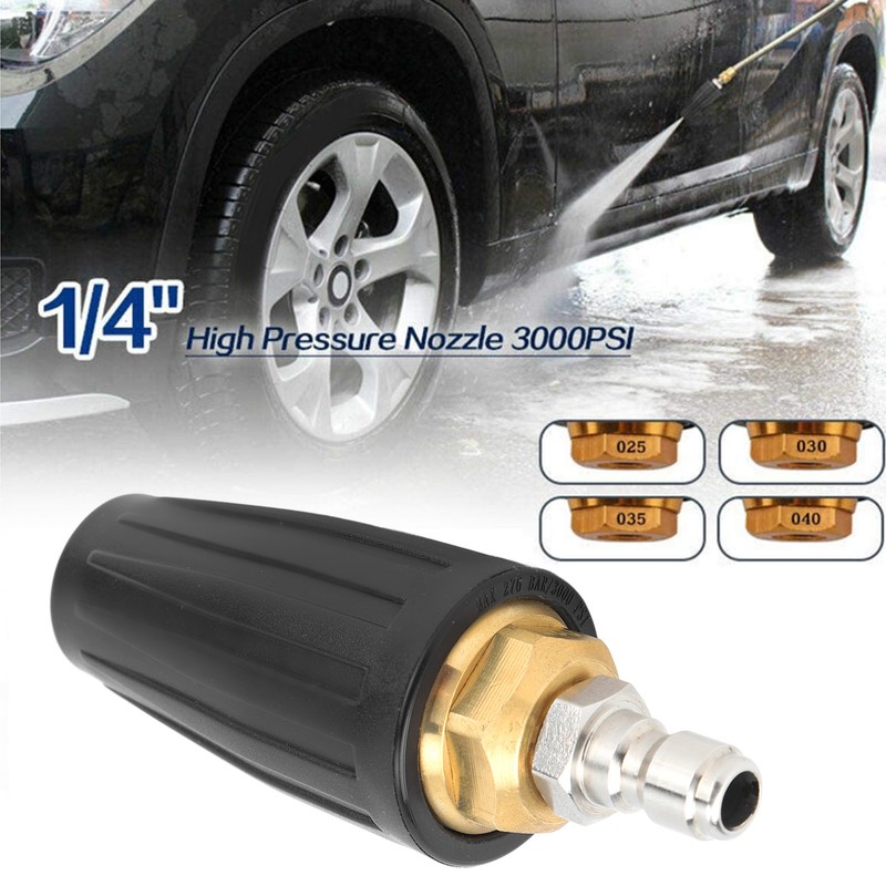 Pressure Washer Turbo Nozzle 1/4in Quick Connect Ceramic Core Copper