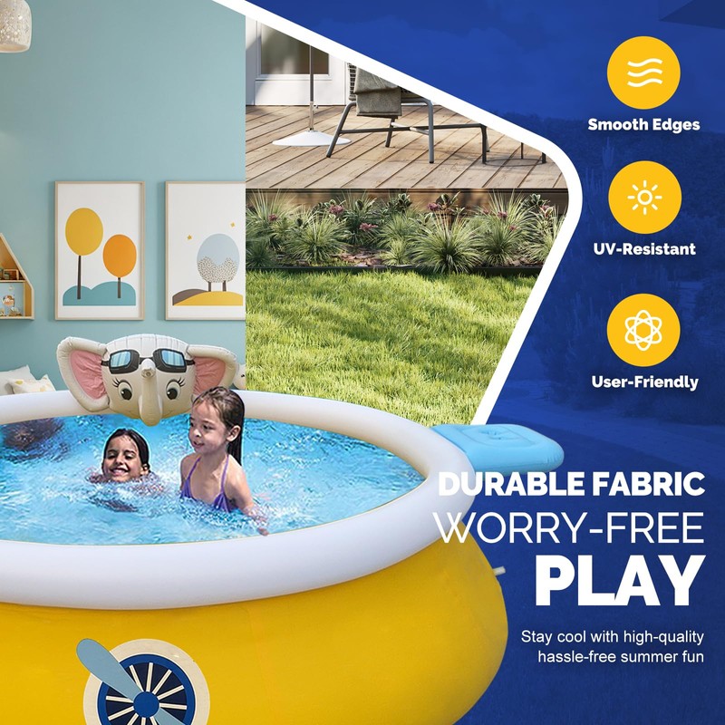 DIMAR GARDEN 10ft x 30in Inflatable Swimming Spray Pool, Outdoor