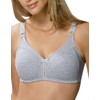 Bali Brasier inalámbrico de Doble Soporte, Brasier de Playera sin Varillas, cómodo Brasier de algodón sin Varillas, Nuestro Mejor Brasier Diario, Gris Jaspeado, 34D