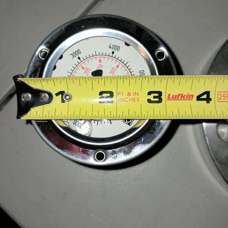 stauff 2.5" 63mm Liquid Filled Pressure Gauge 0-5000 PSI 4an