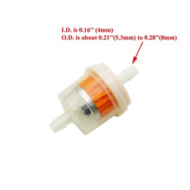 PRO BAT - Abrazaderas de manguera elásticas de 9.85 pies de longitud + 4 filtros de combustible para ATV Dirt Bike Go Kart Ciclomotor de bolsillo para la mayoría de scooters chinos y Stratton pequeños, color negro