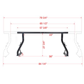 TMS 800LB Universal Pick Up Truck Ladder Rack Contractor Pick Up Rack Lumber Utility(US Patent NO. D843,922)