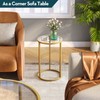 SAYGOER Round Side Table Small Gold End Table for Small
