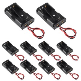ACEIRMC AA Battery Holder Bundle 1.5V Single AA Battery Holder, 2 X 1.5V 3V AA Battery Holder, 3 X 1.5V 4.5V AA Battery Holder, 4X 1.5V 6V AA Battery Holderwith Leads (10pcs 2 Slot)