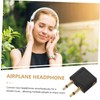 Tofficu 5Pcs Airplane Headphone Audio Jack to Dual Plug Connector