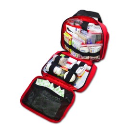 Lightning X Premium Rip-Away Individual First Aid Kit for Vehicle Head Rest - RED