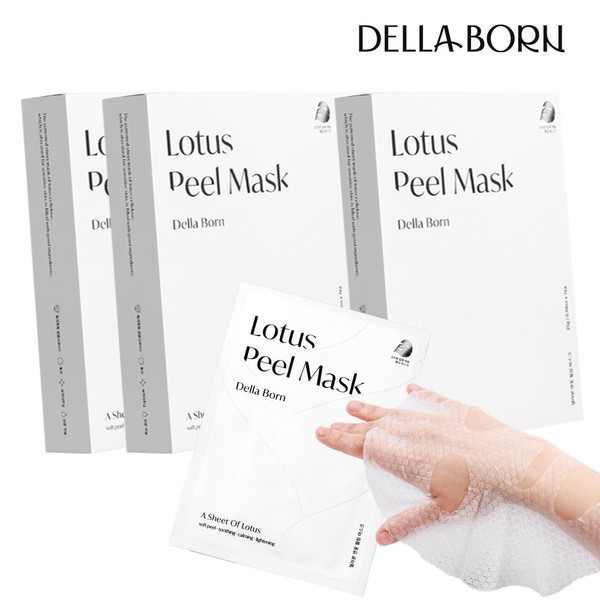 Delavon Lotus Peeling All-in-One Collagen Mask Pack 30 sheets