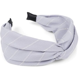 styleBREAKER Women Hairband with noble pinstripe pattern and twist knot, retro look, hair band, hair ornament 04027028, color:Light Blue