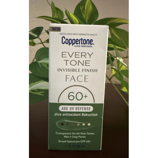 Coppertone Every Tone Invisible Finish Face Sunscreen SPF 60+ 1.7