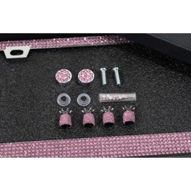 Enhance Your Ride with Dazzling Bling! Our Stylish License Plate Frames add Sparkle to Your car with Glass Rhinestones, Even on Valve caps. Glam up Your Vehicle!